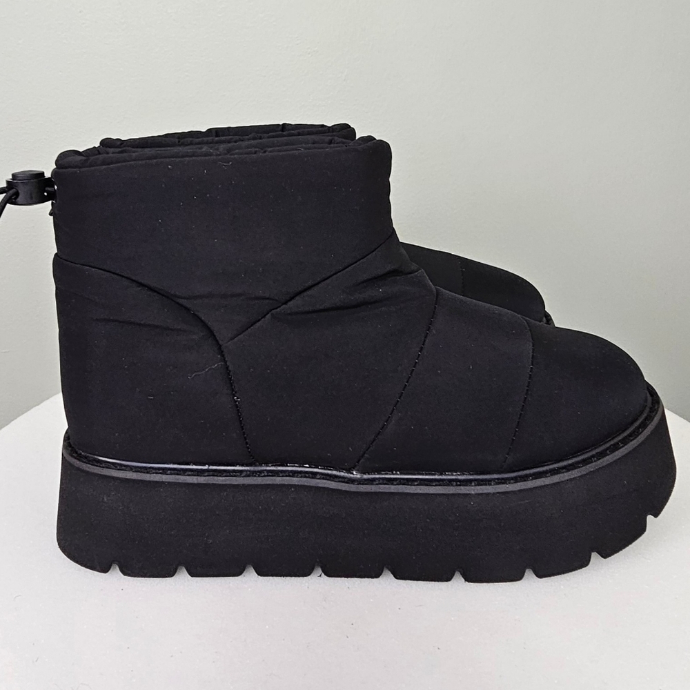 Portland Boot Company Women's Metallic Puffer Cozy Booties in Black - Picture 7 of 14